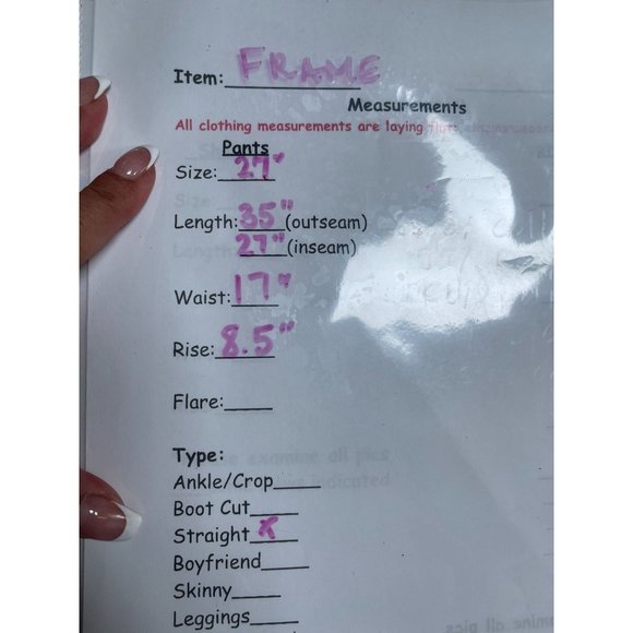 Frame Denim Skinny Jeans LGJ270 Size 27 x 27 - Picture 6 of 6